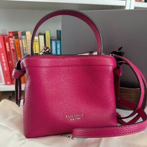 Kate Spade, Knott Pebbled Leather Mini Crossbody